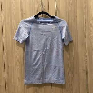 Gymshark Vital Seamless T- Shirt - Light Blue Marl - Large